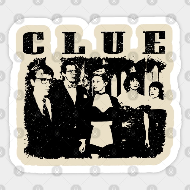 clue // movie retro Sticker by akunetees